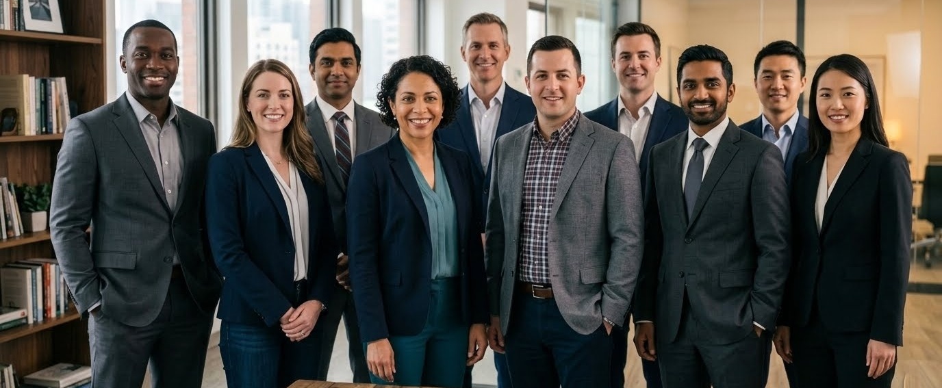 The Solving Dispatch team standing together in their office